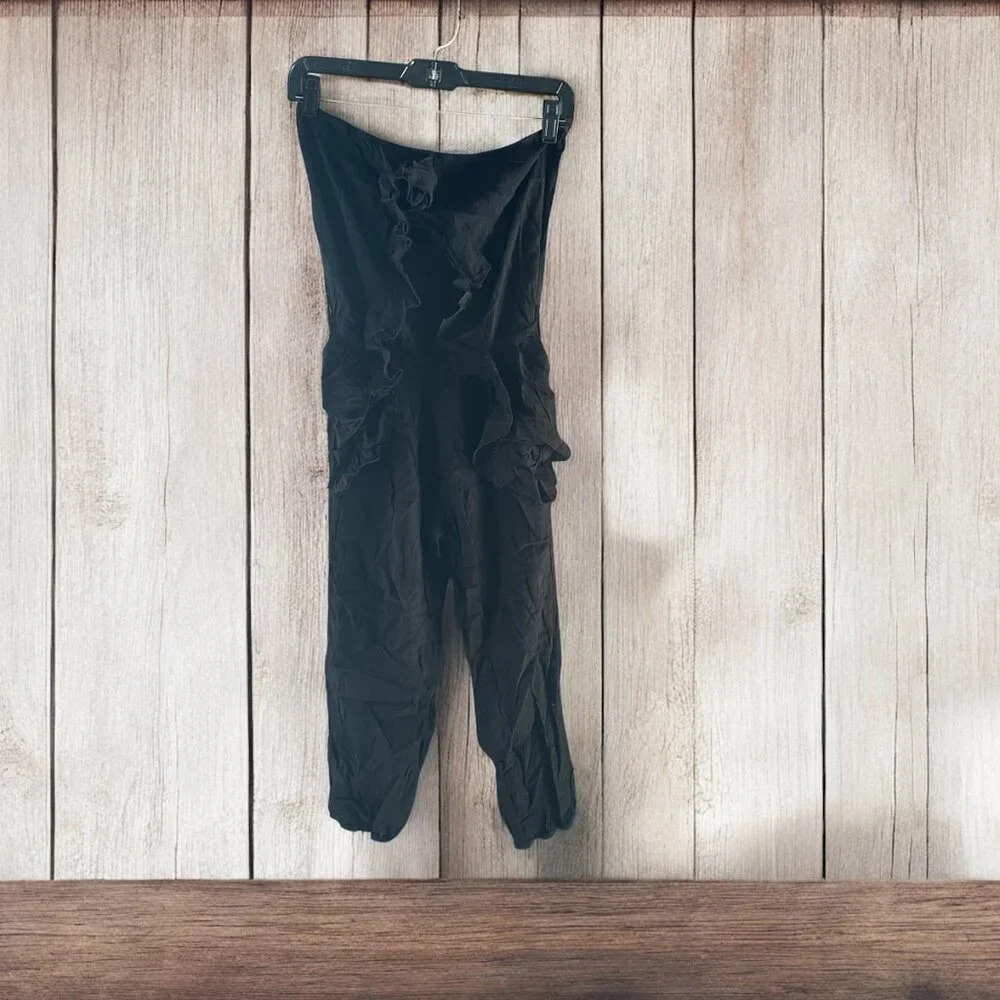 Hello Miss Black Jumpsuit with Pockets - Size Medium (C7)
